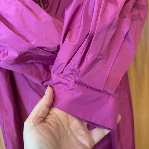 ESCADA Dress, Designer Shift full sleeve silk blend Purple Dress Sheer Black - Picture 3 of 7